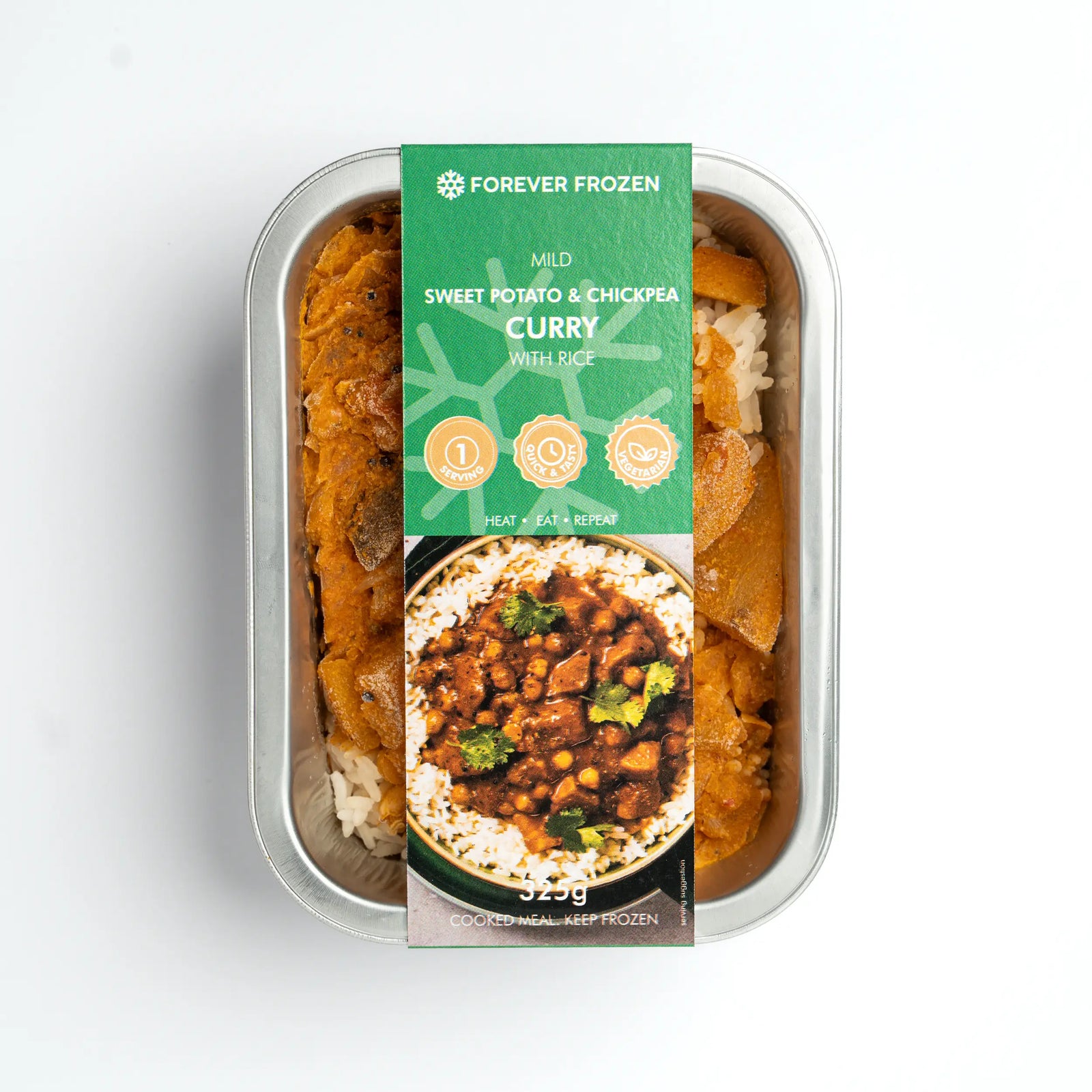 Mild Sweet Potato and Chickpea Curry with Rice