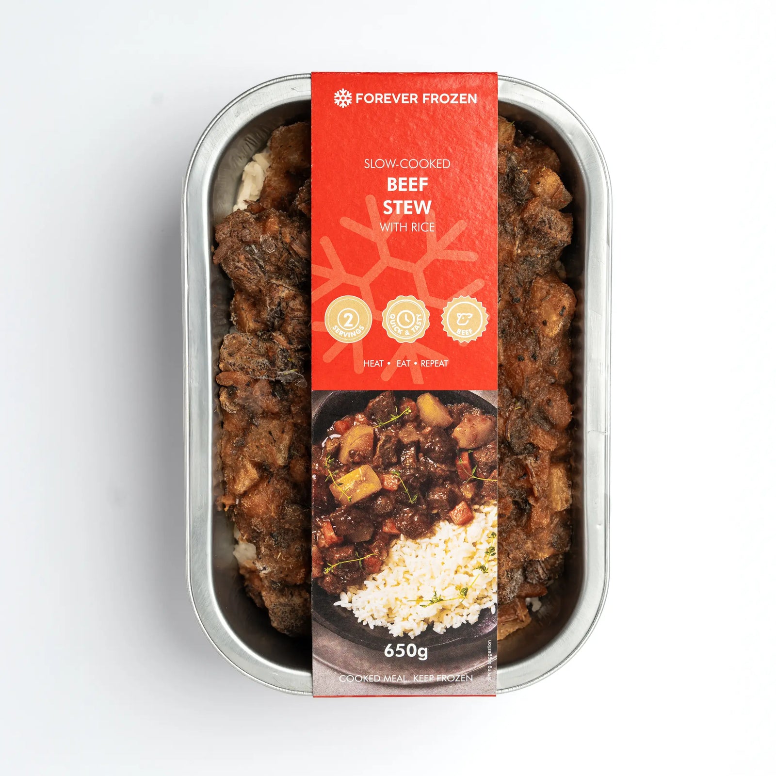 Slow-Cooked Beef Stew with Rice