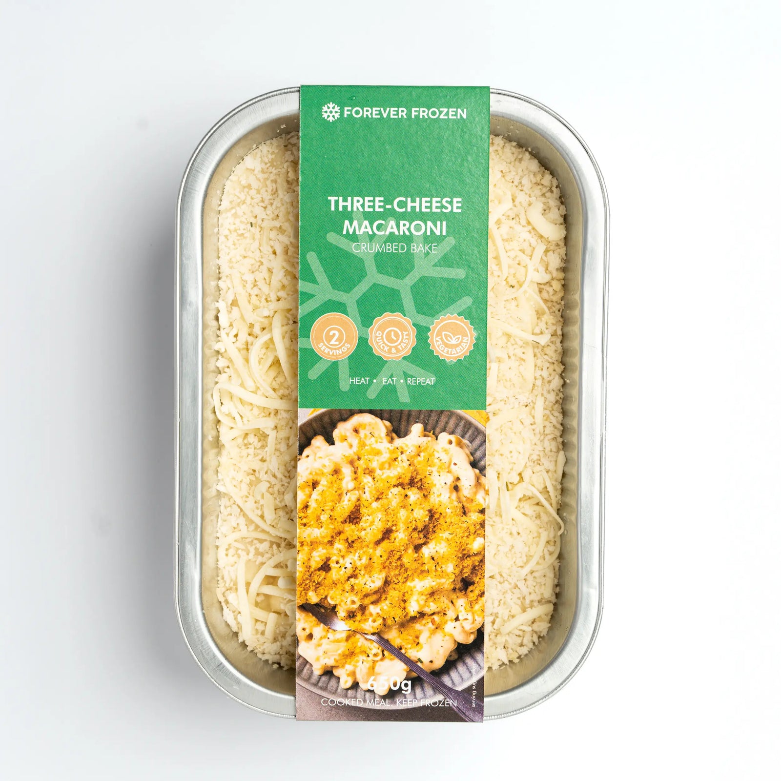 Three-Cheese Macaroni Crumbed Bake