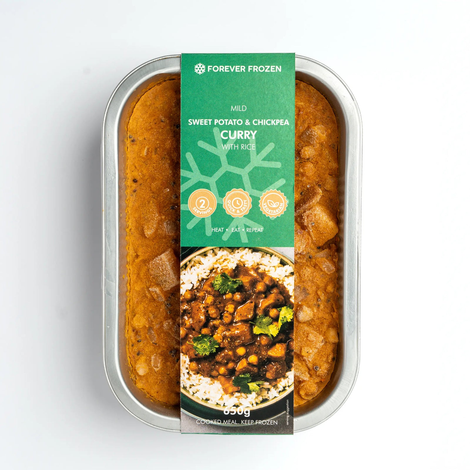 Mild Sweet Potato and Chickpea Curry with Rice
