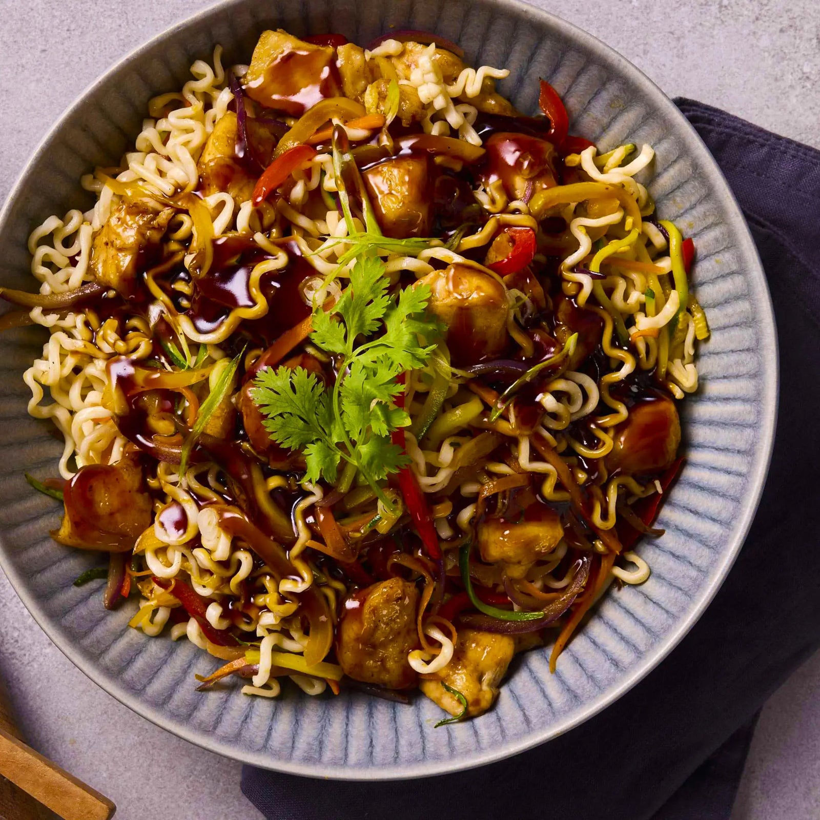 Honey Soy Chicken & Vegetable Stir Fry with Noodles