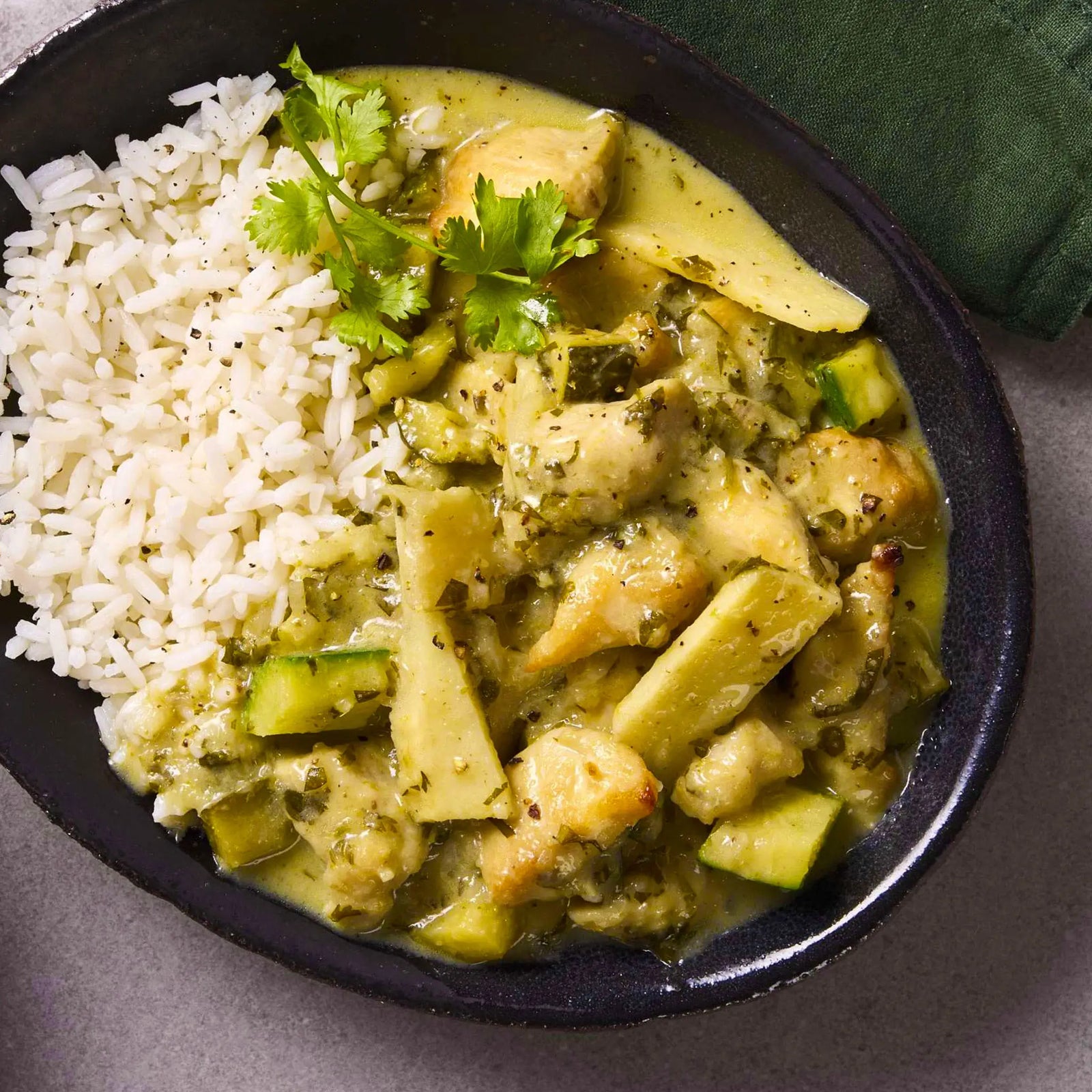 Thai Green Chicken Curry with Rice