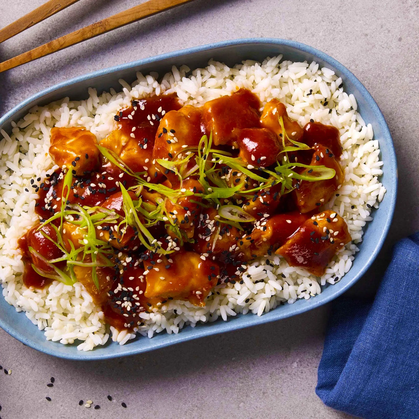 Sticky BBQ Chicken with Rice