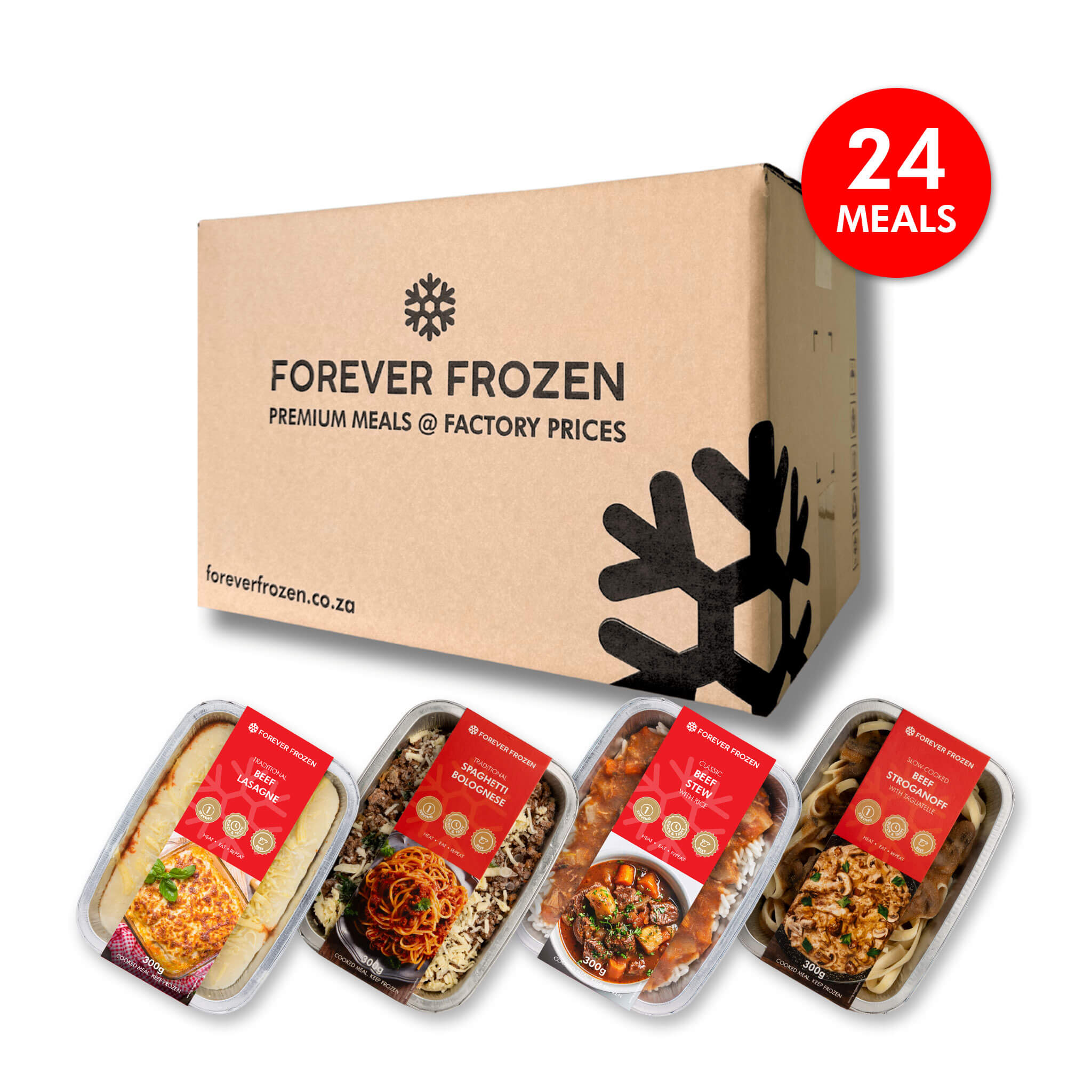 BEEF - Value Pack - 24 x Meals - Forever Frozen