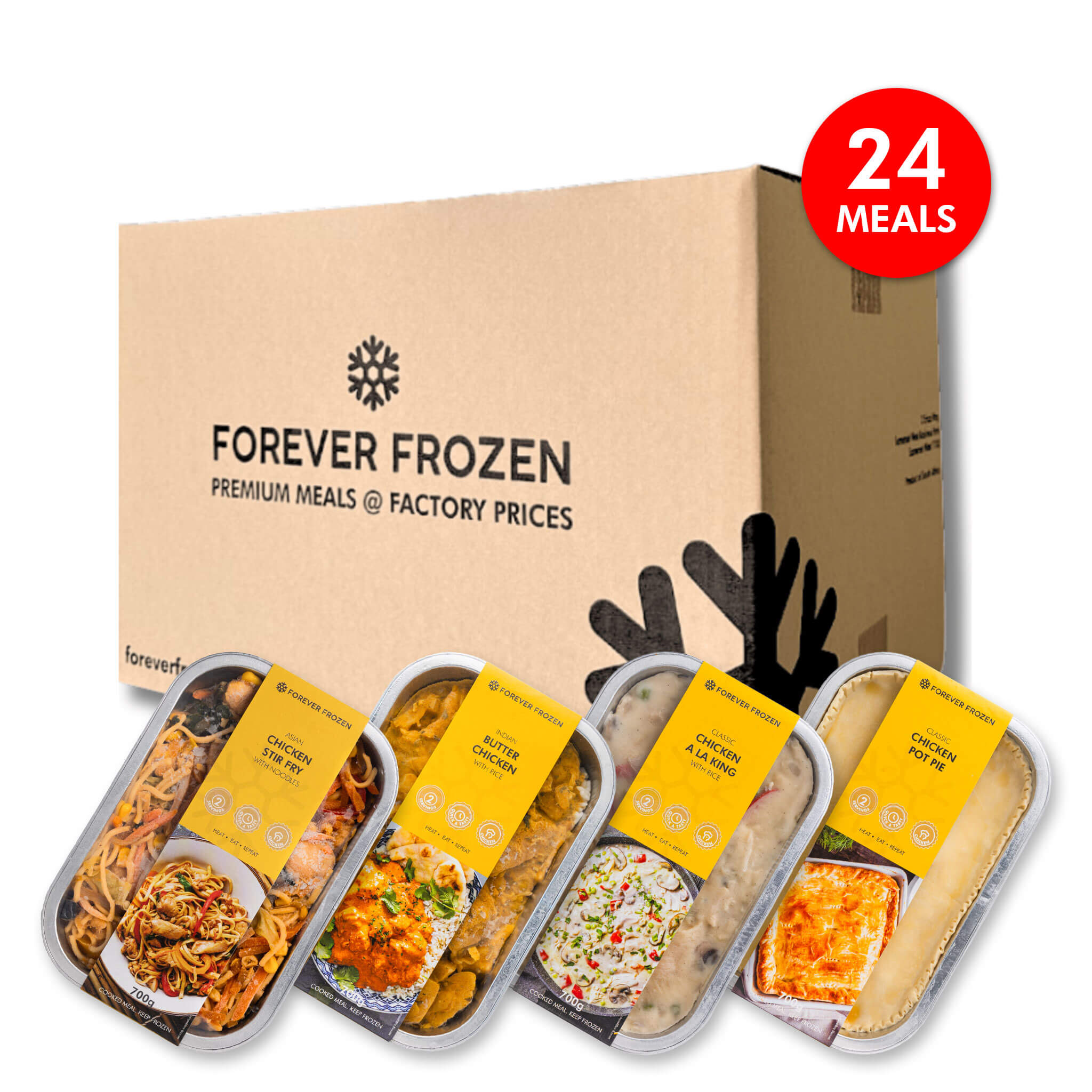 CHICKEN Value Pack - 24 x Meals - Forever Frozen