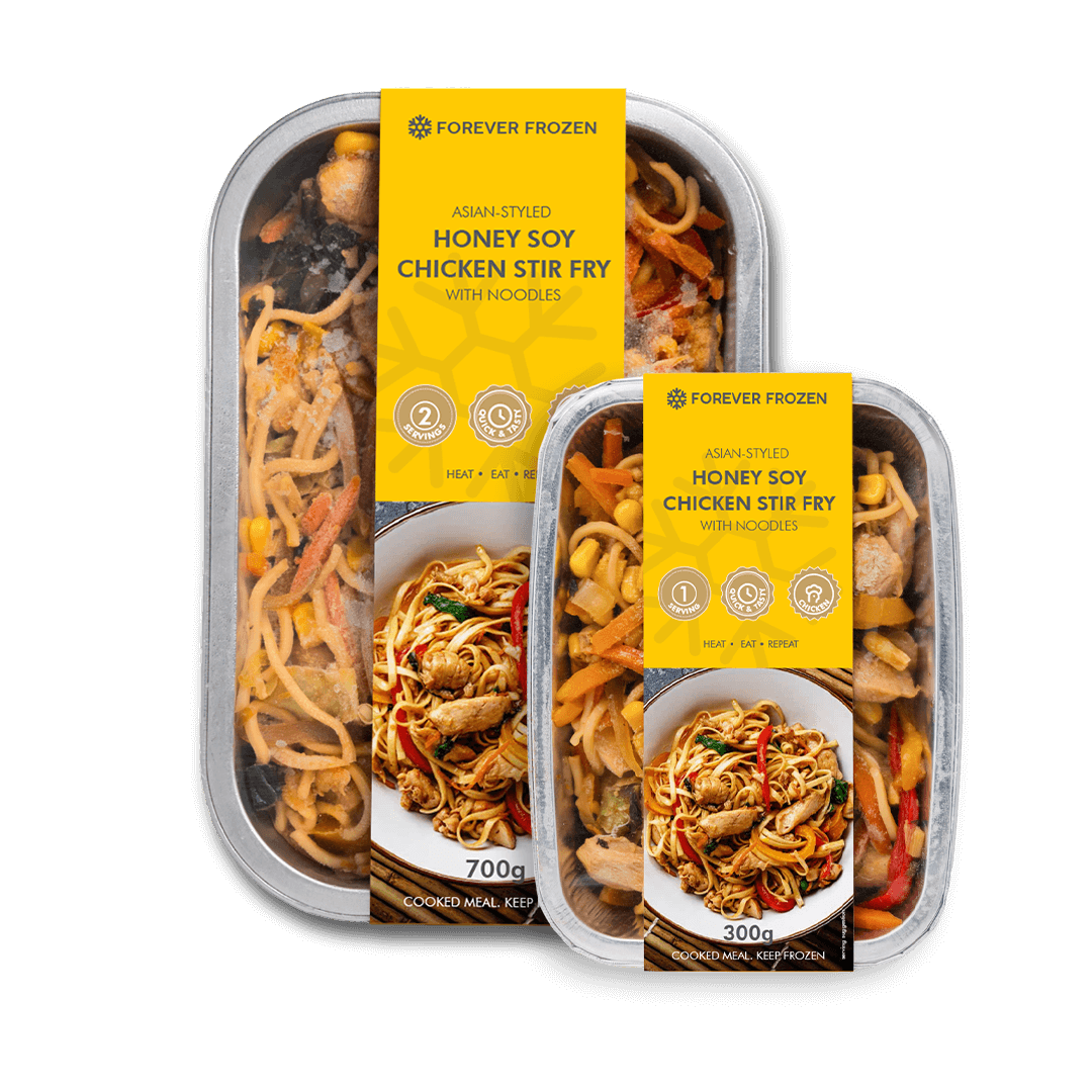 Asian-Styled Honey Soy Chicken Stir Fry with Noodles - Forever Frozen