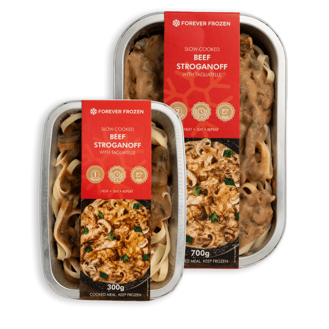 Slow-Cooked Beef Stroganoff with Tagliatelle - Forever Frozen
